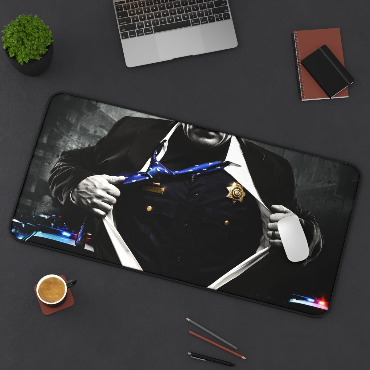 Answering the Call Police Desk Mat