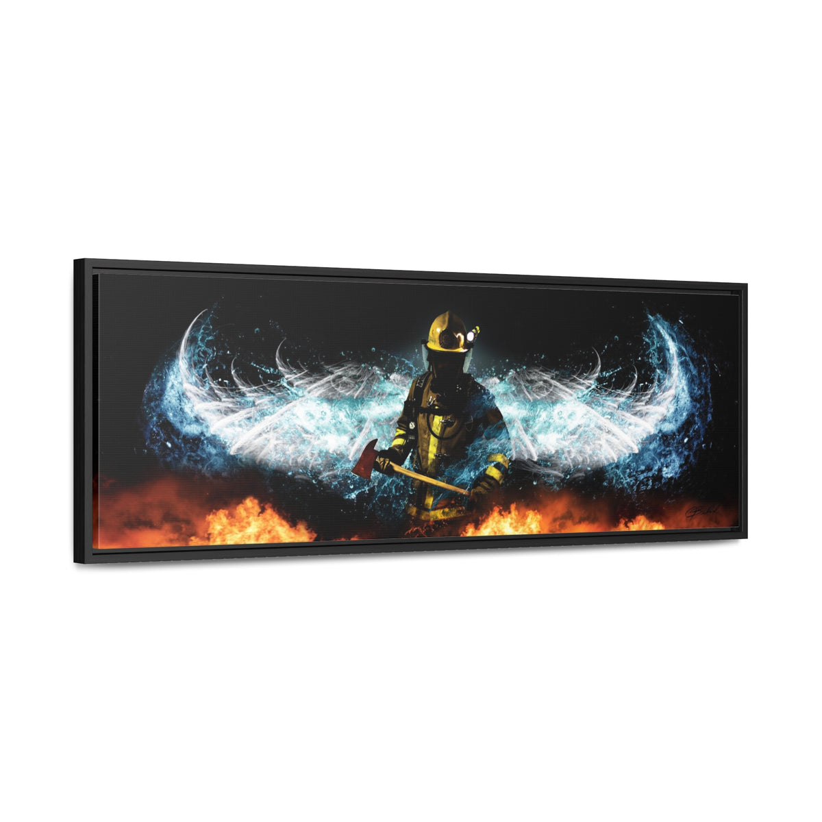 Baptizing Hell - Framed Gallery Wrapped Canvas