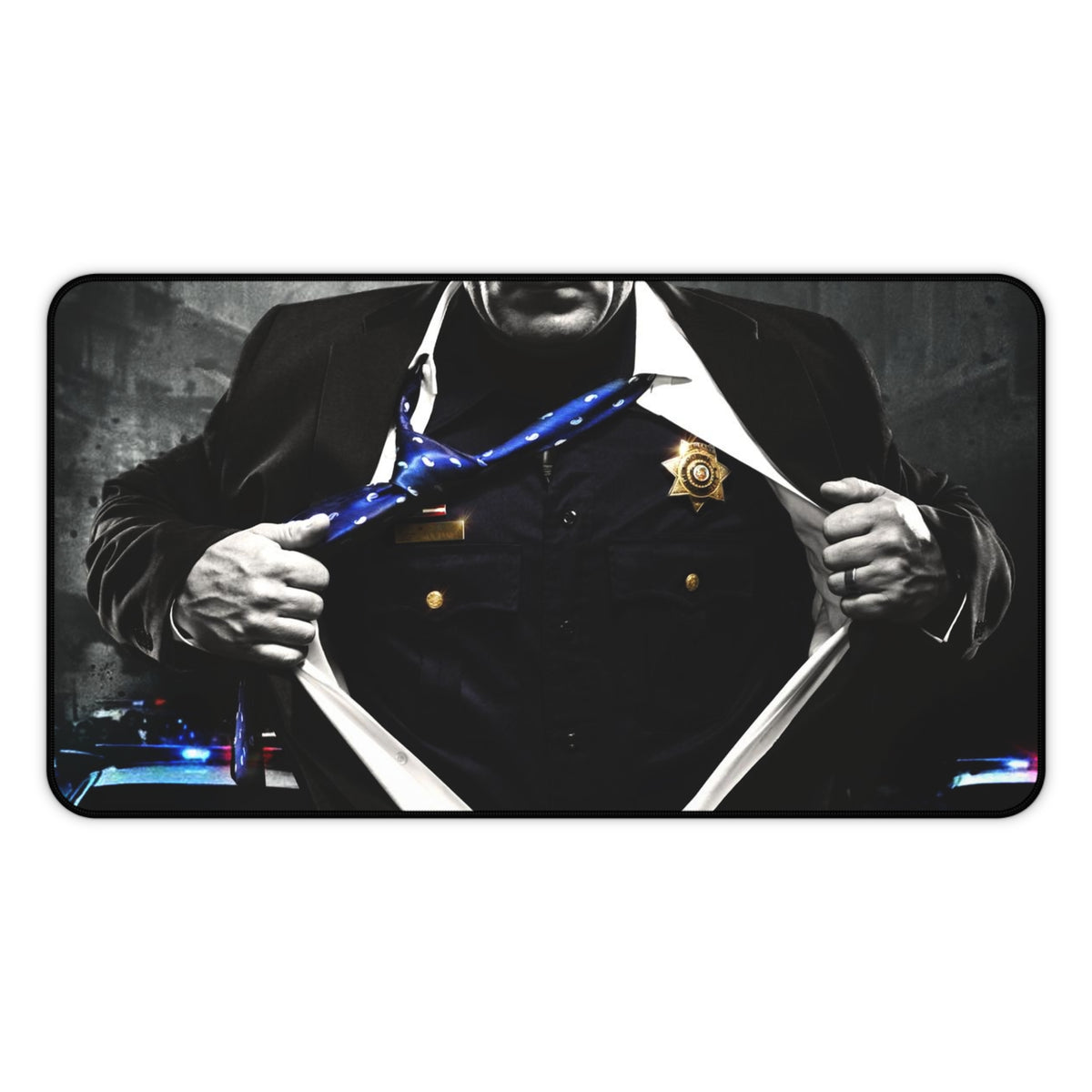 Answering the Call Police Desk Mat