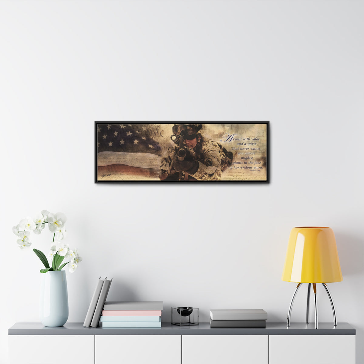 Armed with Valor - Framed Gallery Wrapped Canvas