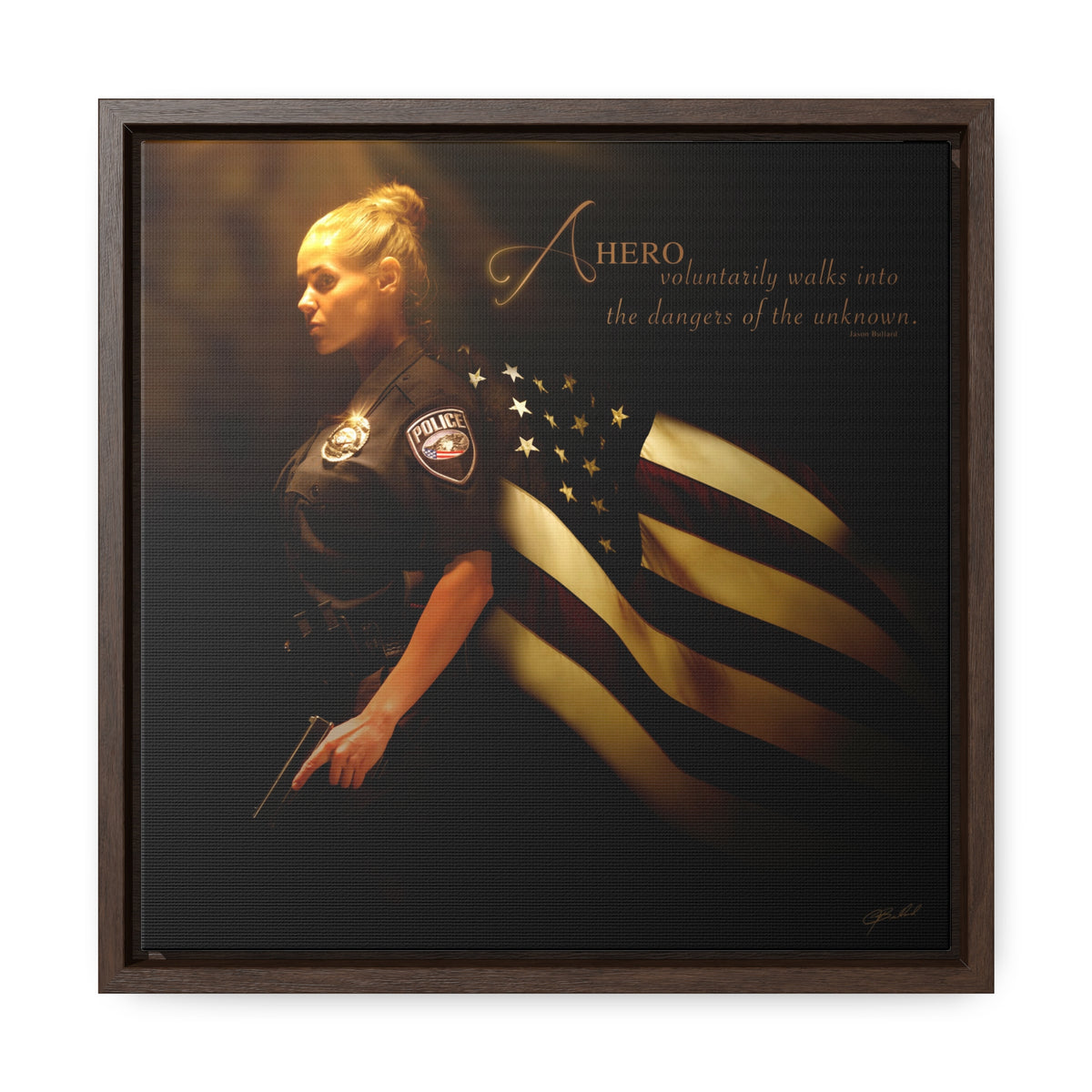 Heroes of a Nation (Law Enforcement) - Framed Gallery Wrapped Canvas