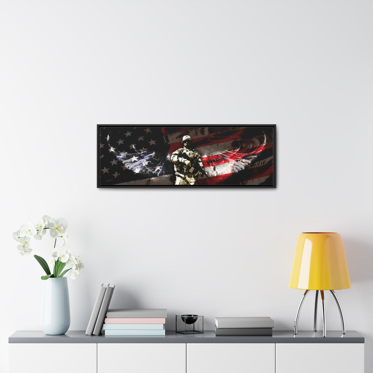 American Soldier - Framed Gallery Wrapped Canvas