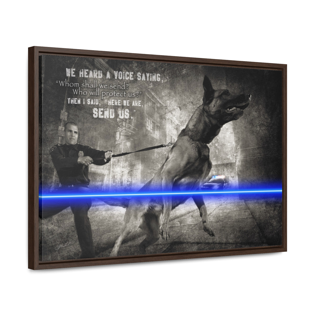 Send Me (K9) Framed Gallery Wrapped Canvas