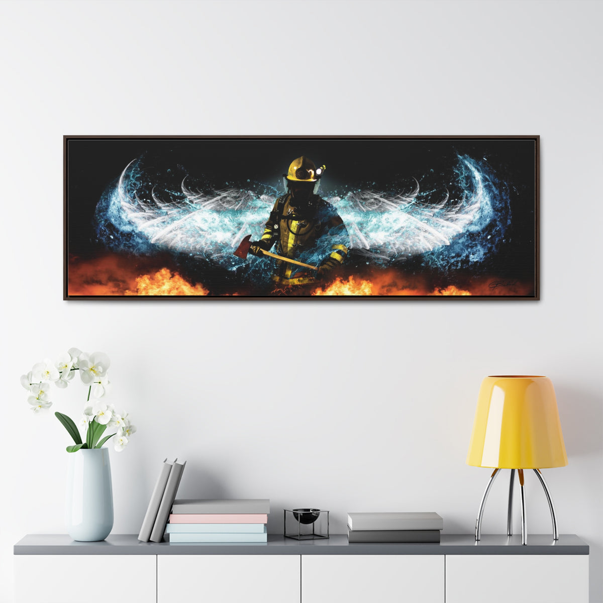 Baptizing Hell - Framed Gallery Wrapped Canvas