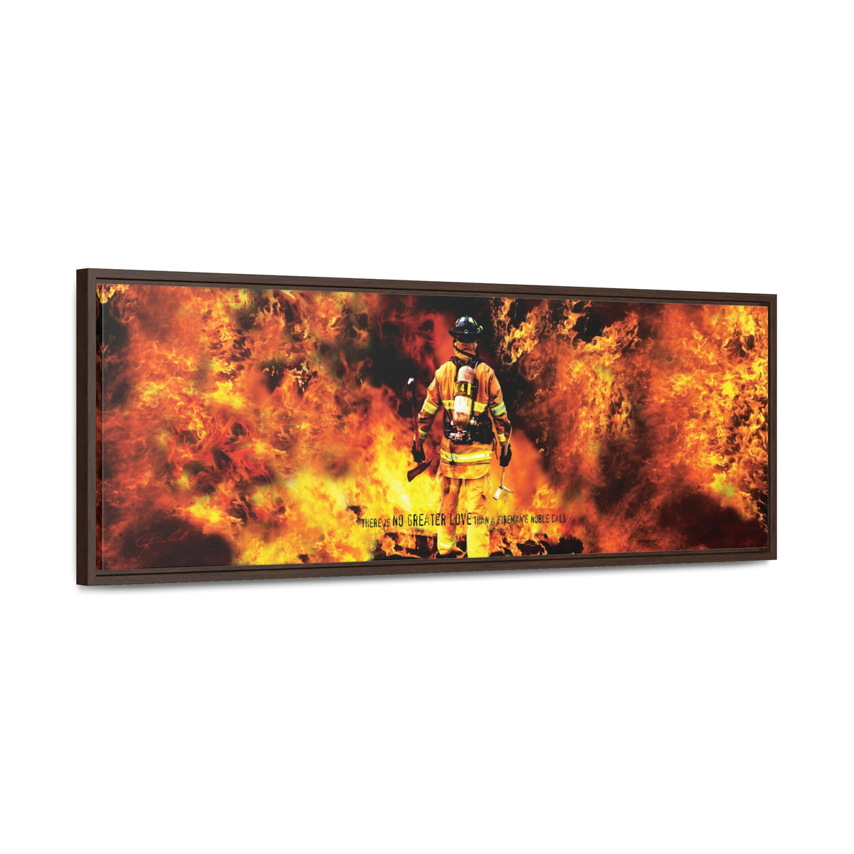 Fireman&#39;s Noble Call - Framed Gallery Wrapped Canvas