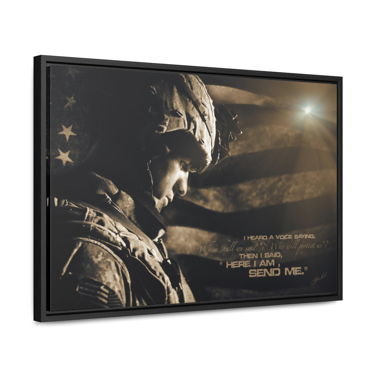 Send Me (Military) - Framed Gallery Wrapped Canvas