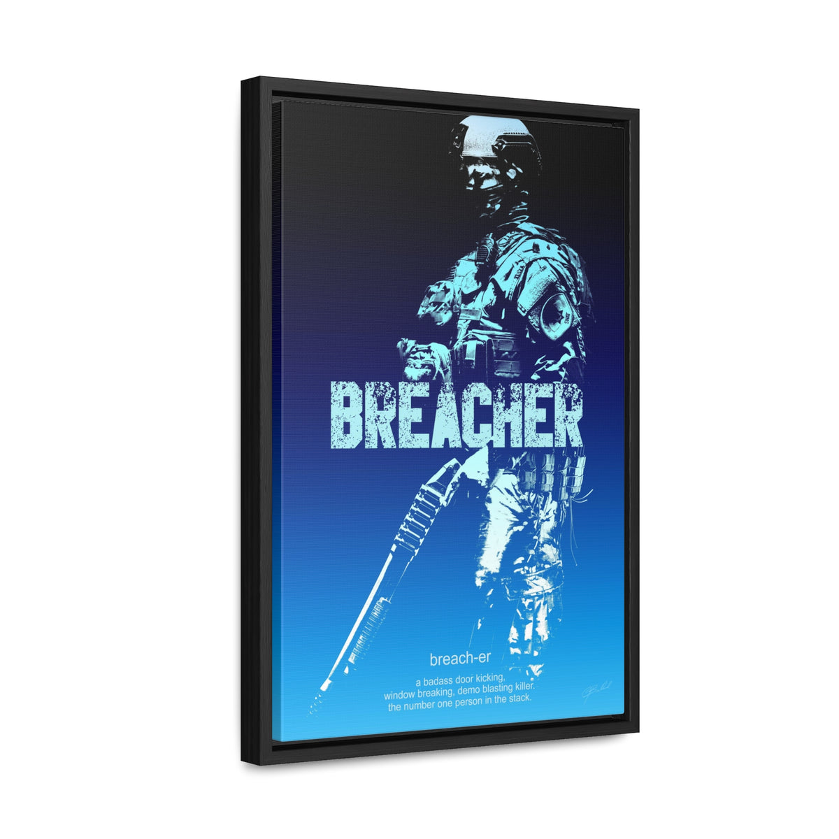 Breacher - Framed Gallery Wrapped Canvas