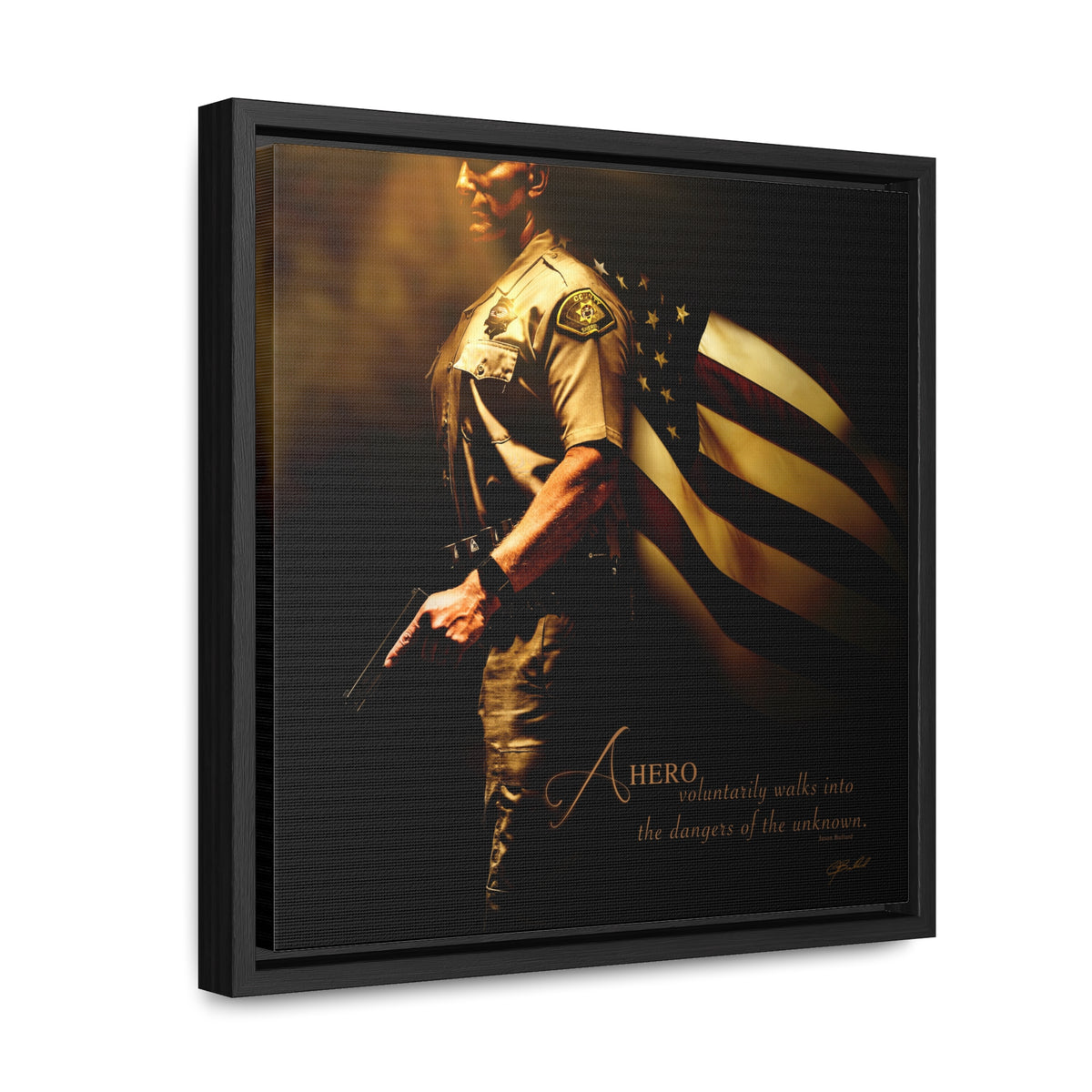 Heroes of a Nation (Sherriff) - Framed Gallery Wrapped Canvas