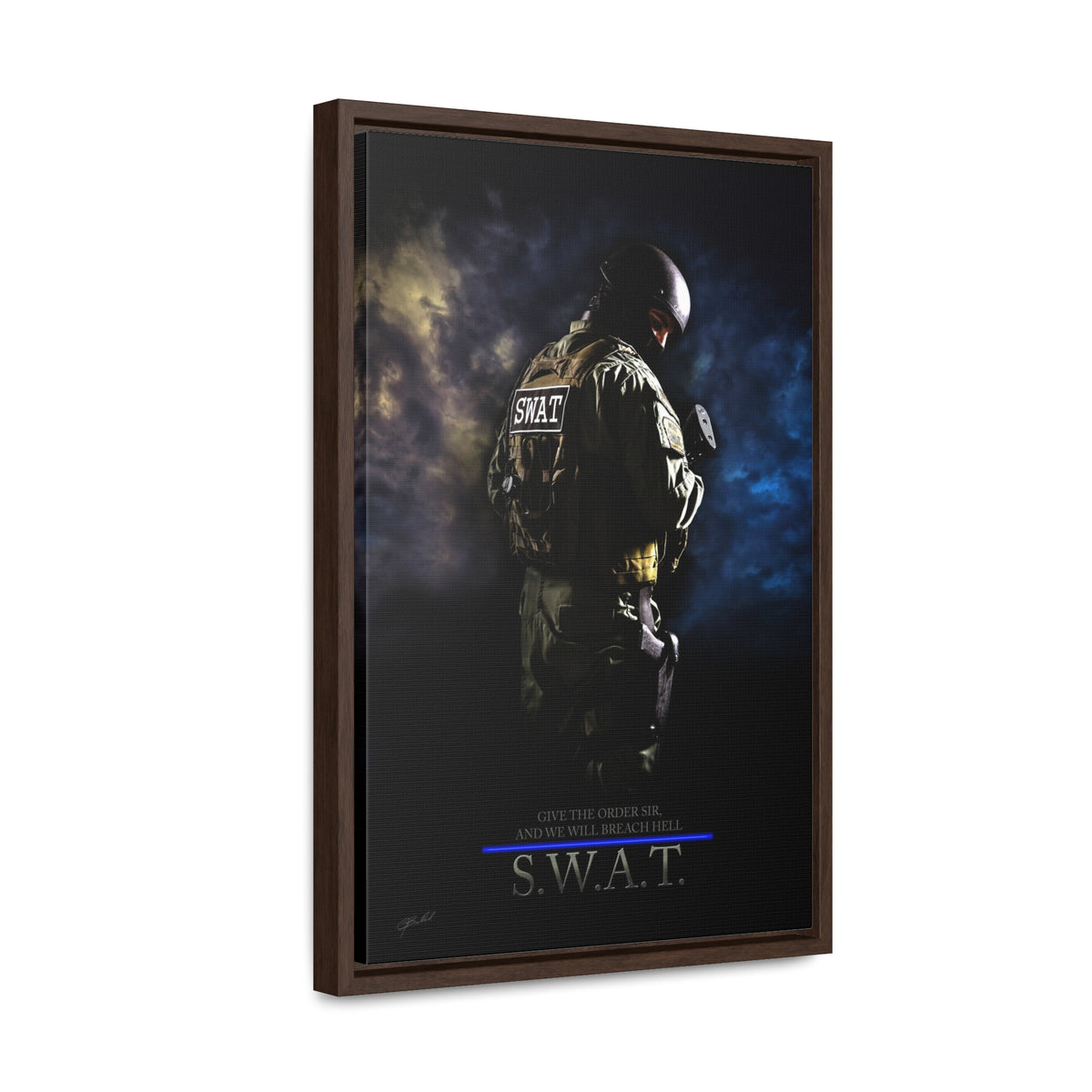 Give the Order - Framed Gallery Wrapped Canvas