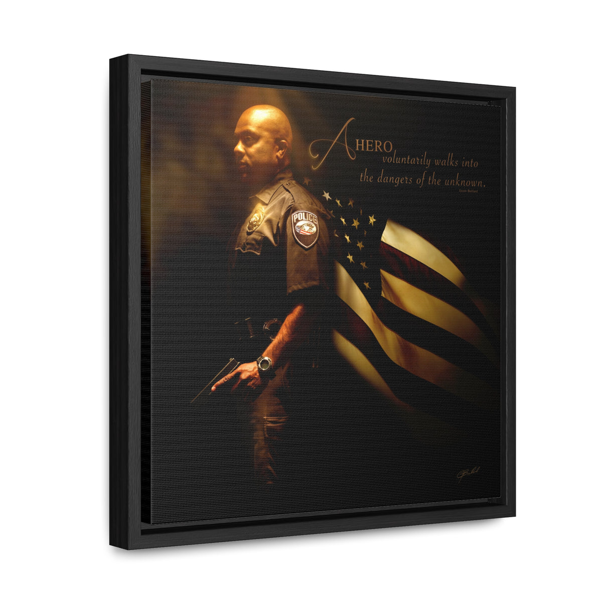 Copy of Heroes of a Nation (Law Enforcement) - Framed Gallery Wrapped Canvas