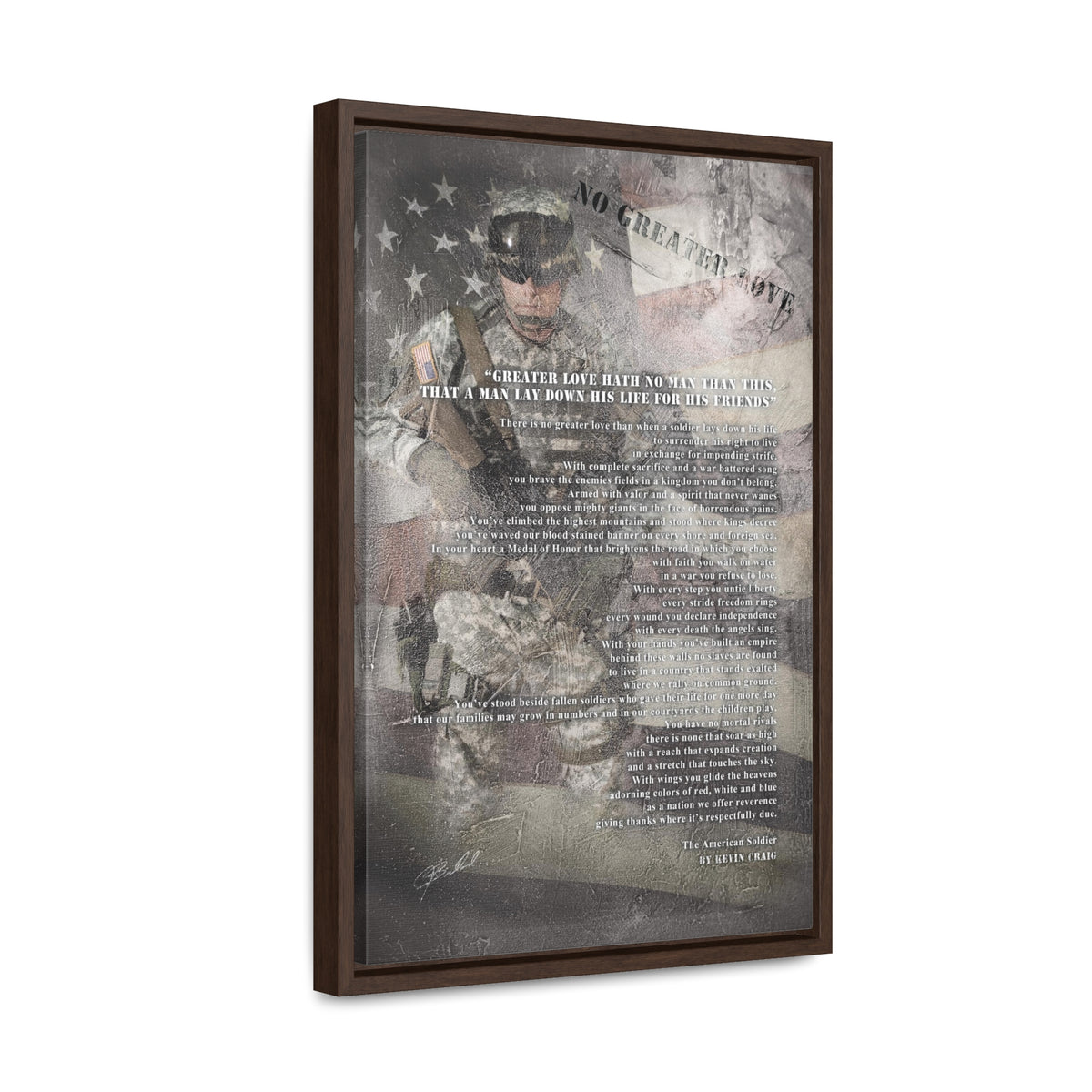 Stand and Salute - Framed Gallery Wrapped Canvas