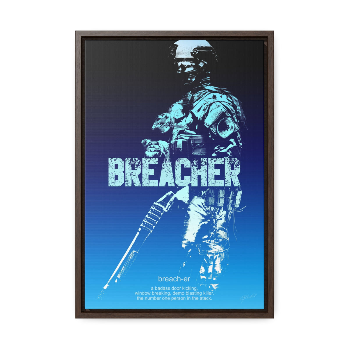 Breacher - Framed Gallery Wrapped Canvas