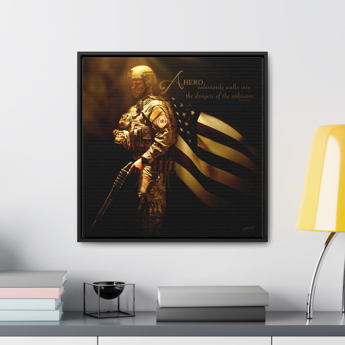 Heroes of a Nation (Swat Breacher) - Framed Gallery Wrapped Canvas