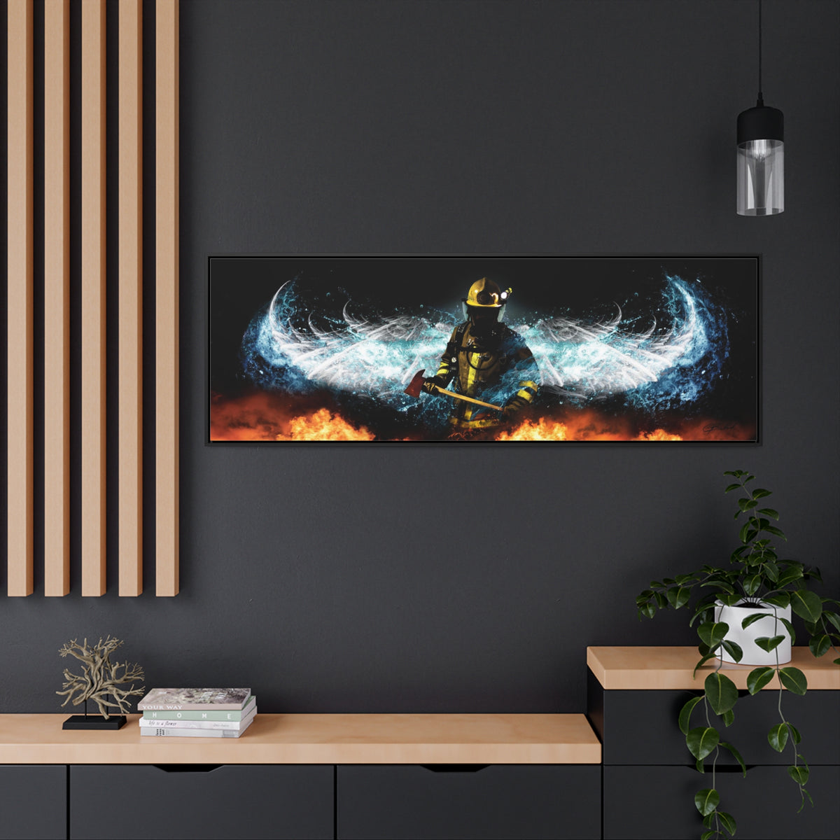 Baptizing Hell - Framed Gallery Wrapped Canvas