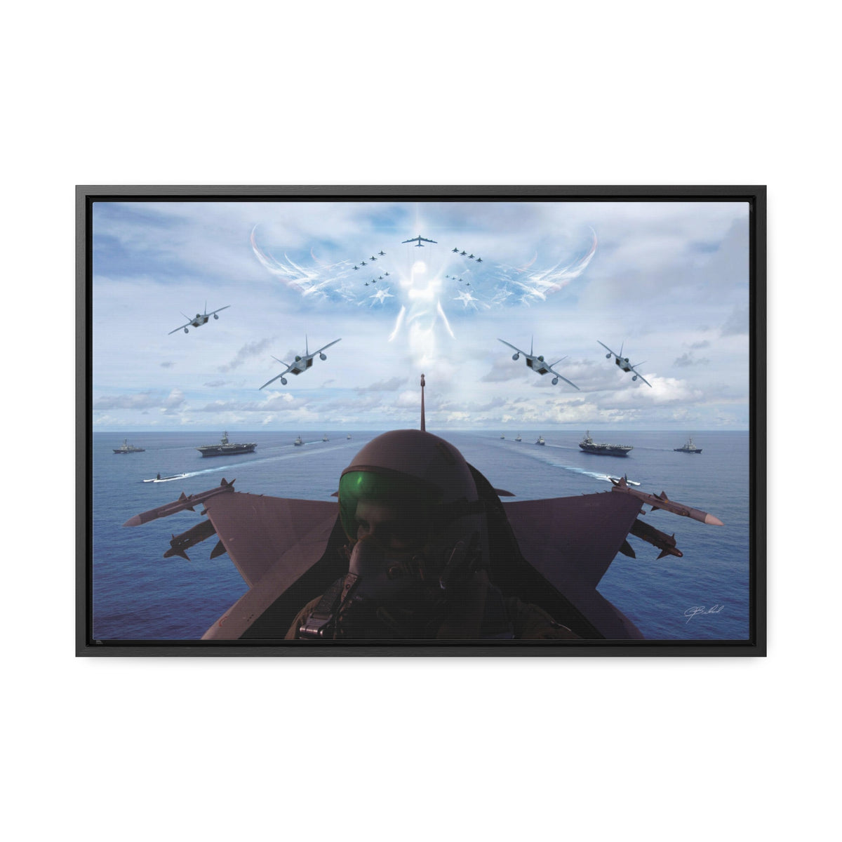 Angels Overhead - Framed Gallery Wrapped Canvas