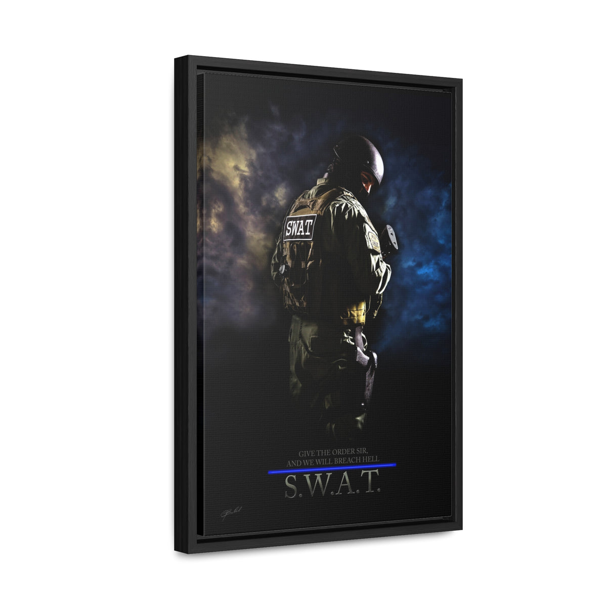 Give the Order - Framed Gallery Wrapped Canvas