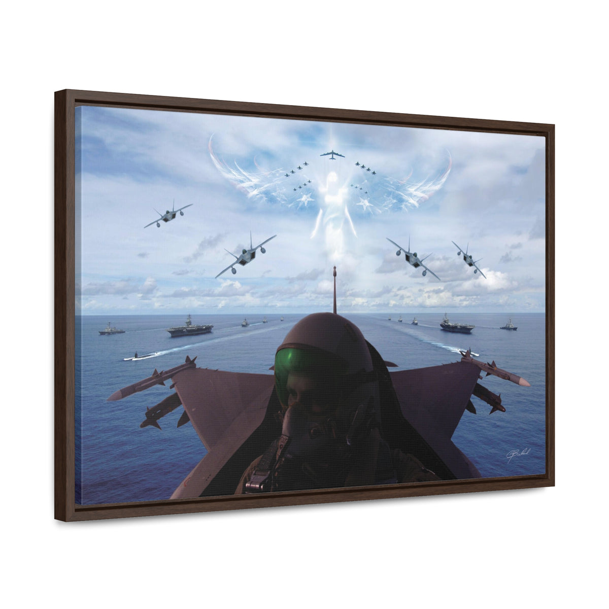 Angels Overhead - Framed Gallery Wrapped Canvas