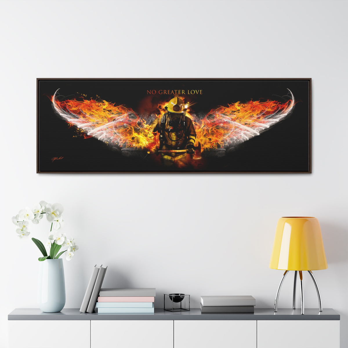 Firefighter - Framed Gallery Wrapped Canvas