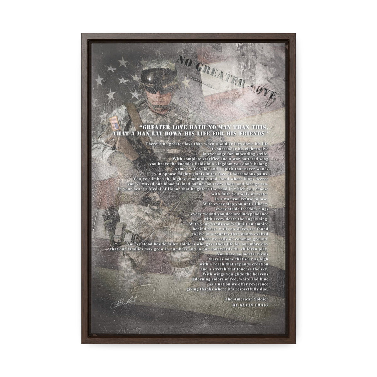 Stand and Salute - Framed Gallery Wrapped Canvas