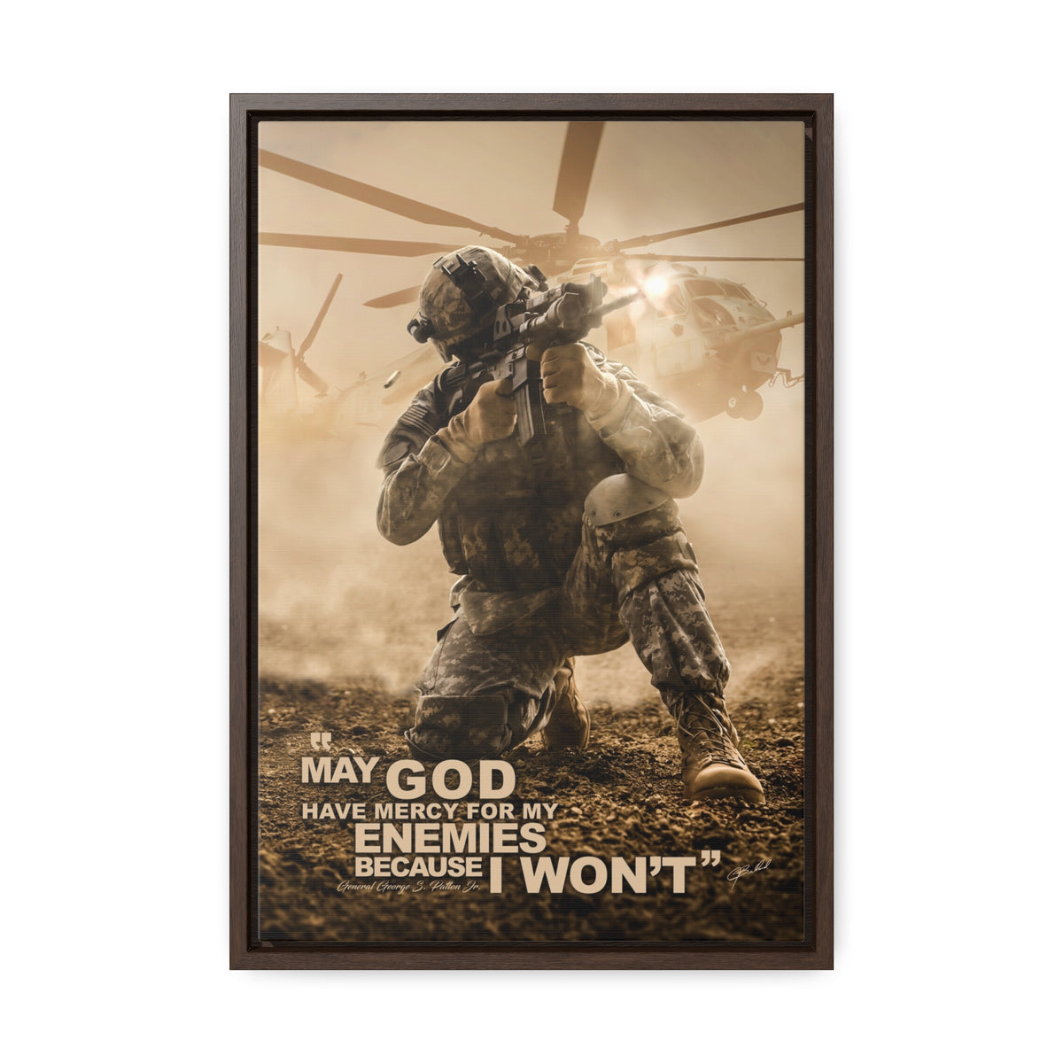 No Mercy - Framed Gallery Wrapped Canvas