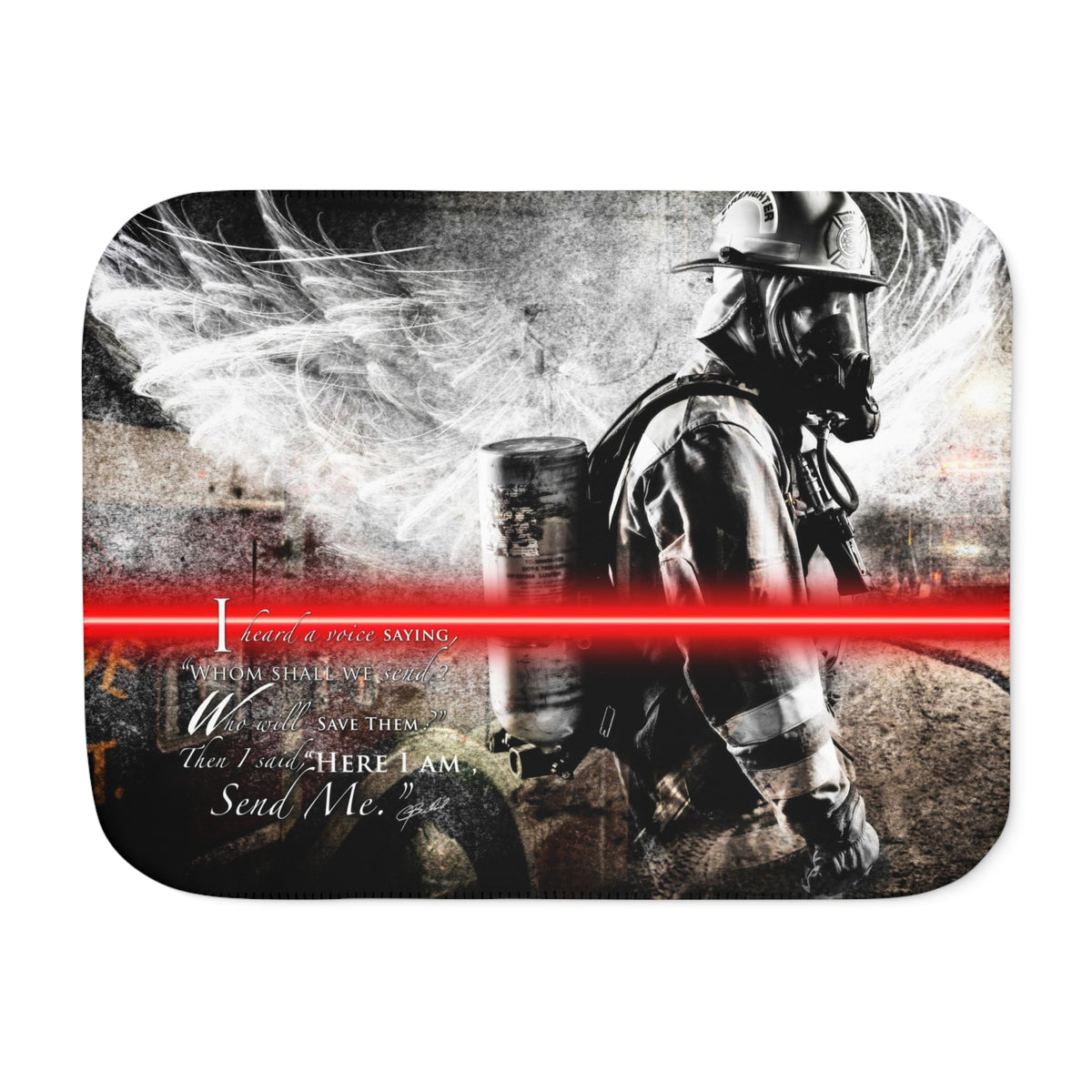 Send Me Firefighter Sherpa Blanket, Two Colors