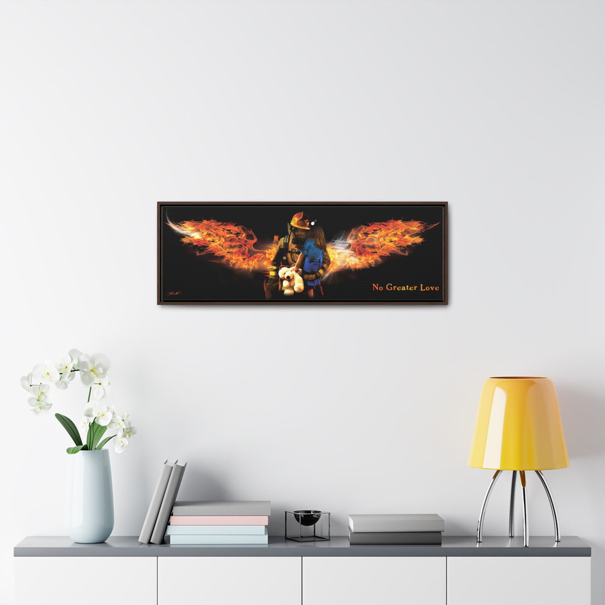 Firefighter Rescue - Framed Gallery Wrapped Canvas