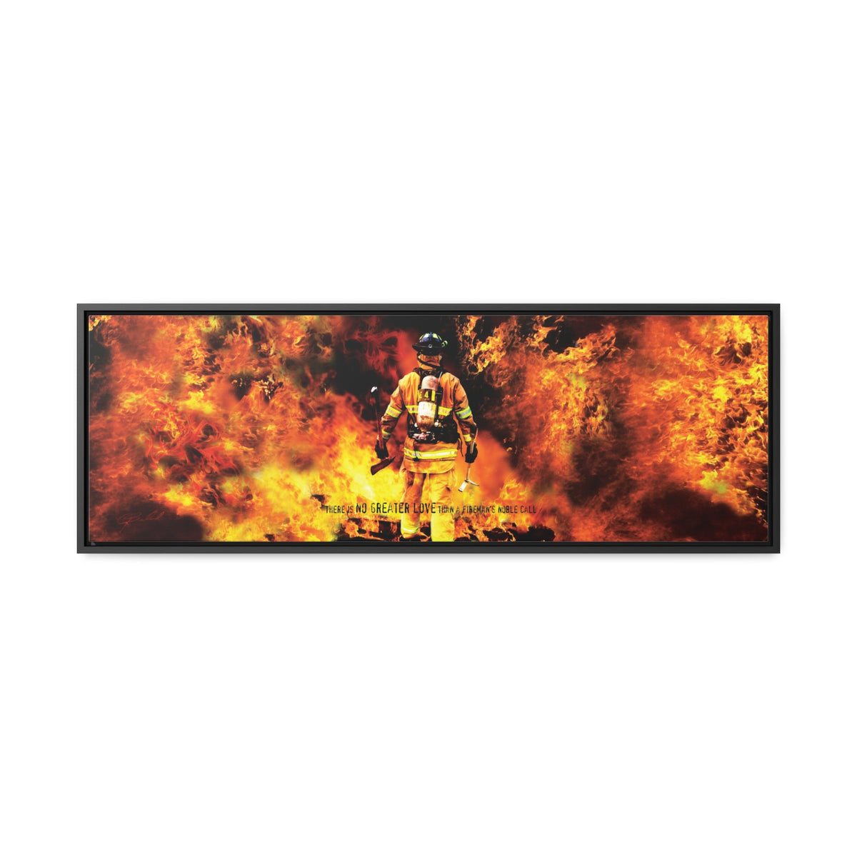 Fireman&#39;s Noble Call - Framed Gallery Wrapped Canvas