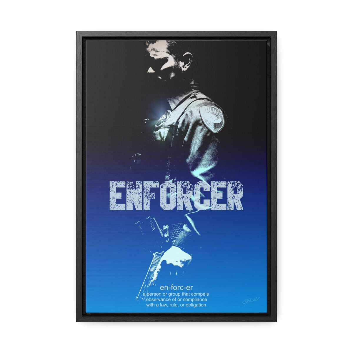 Enforcer - Framed Gallery Wrapped Canvas