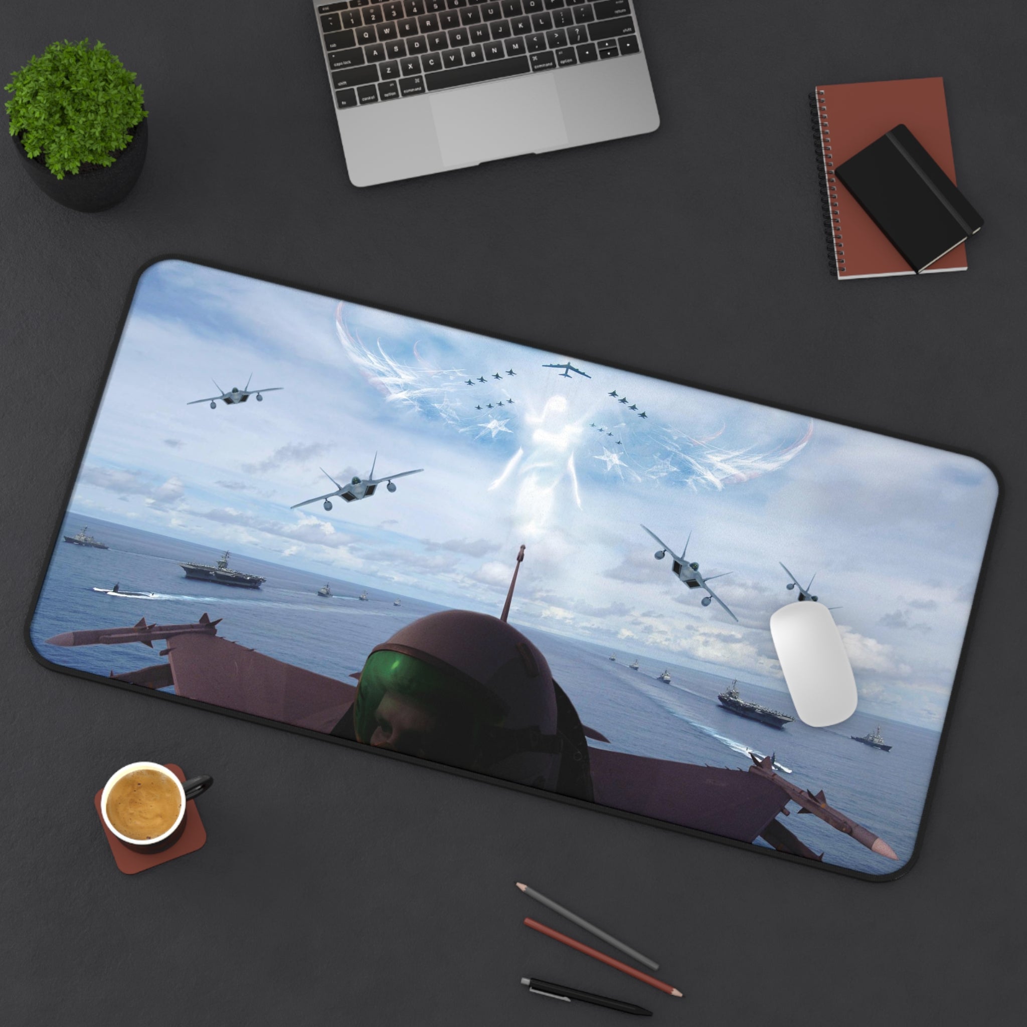 Mat Angels Angels Overhead Desk Mat - No Greater Love Art