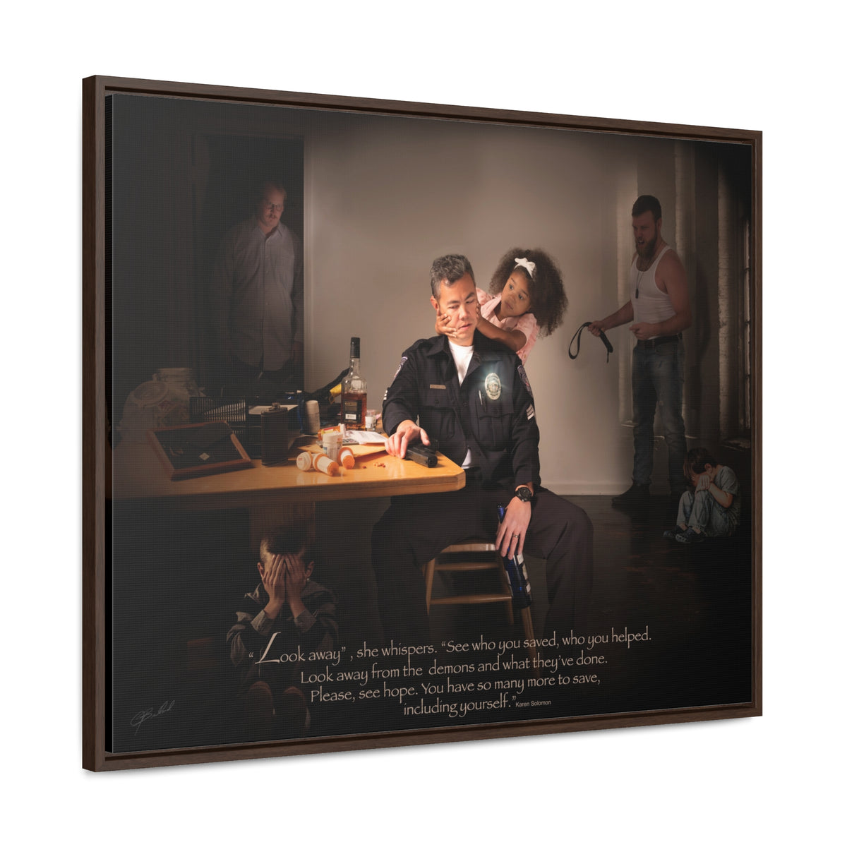 Look Away - Framed Gallery Wrapped Canvas