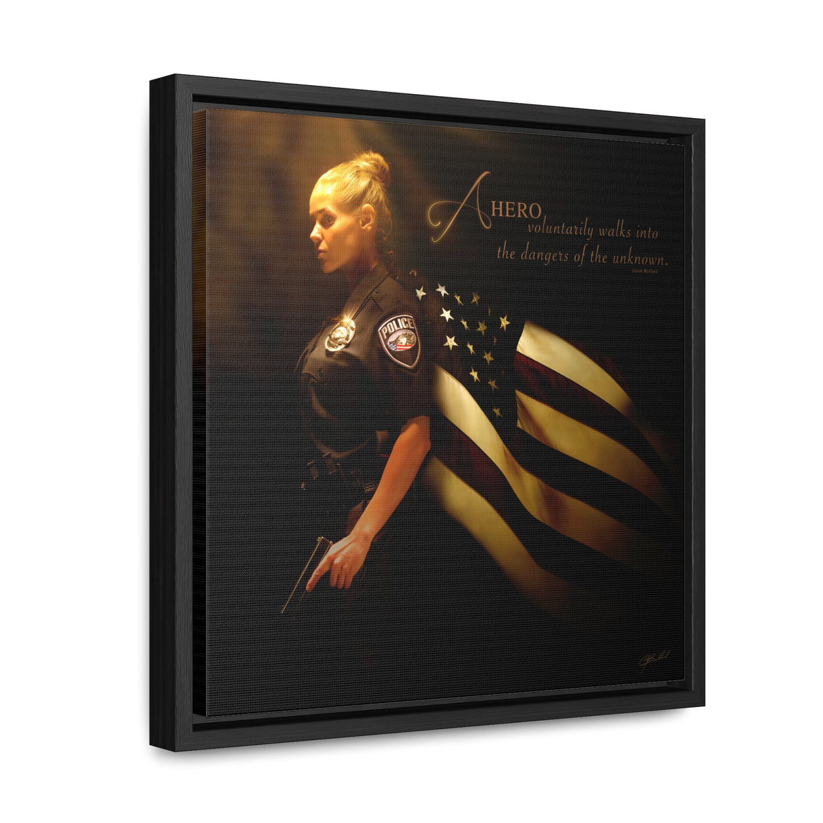 Heroes of a Nation (Law Enforcement) - Framed Gallery Wrapped Canvas