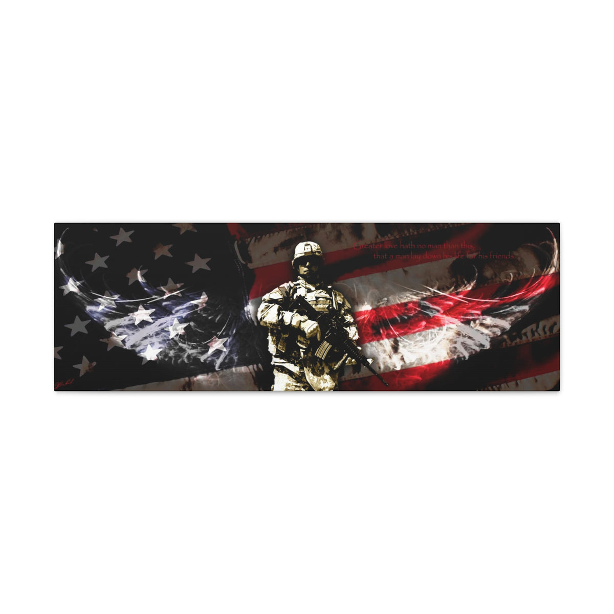 American Soldier 12x36 Canvas