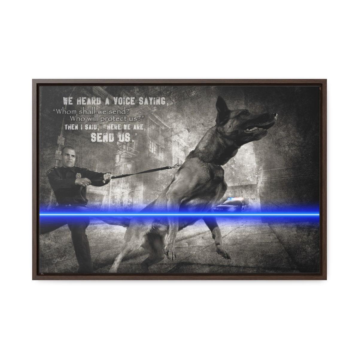 Send Me (K9) Framed Gallery Wrapped Canvas