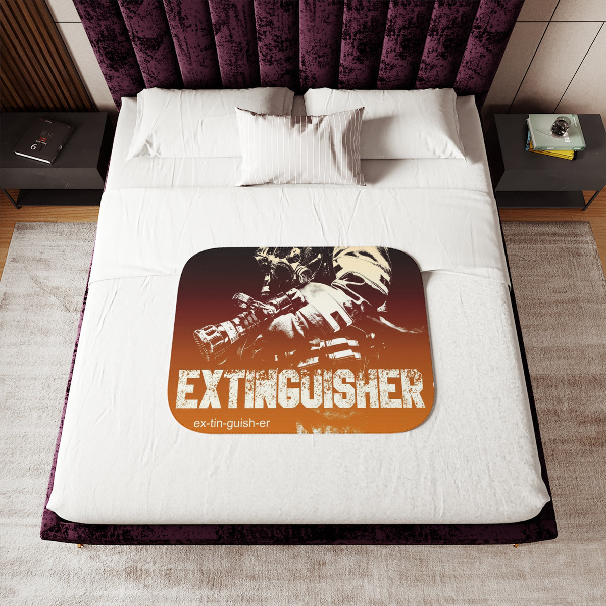 Extinguisher Sherpa Blanket, Two Colors