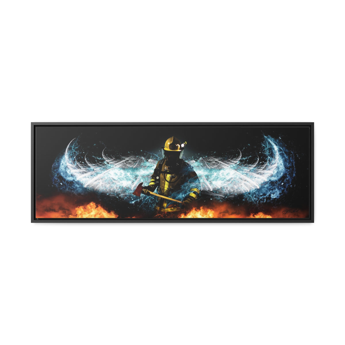 Baptizing Hell - Framed Gallery Wrapped Canvas