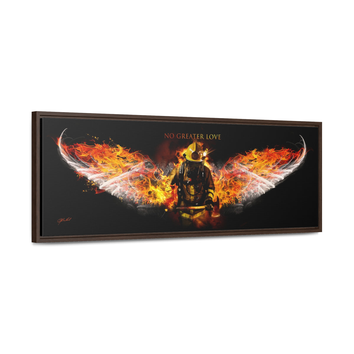 Firefighter - Framed Gallery Wrapped Canvas