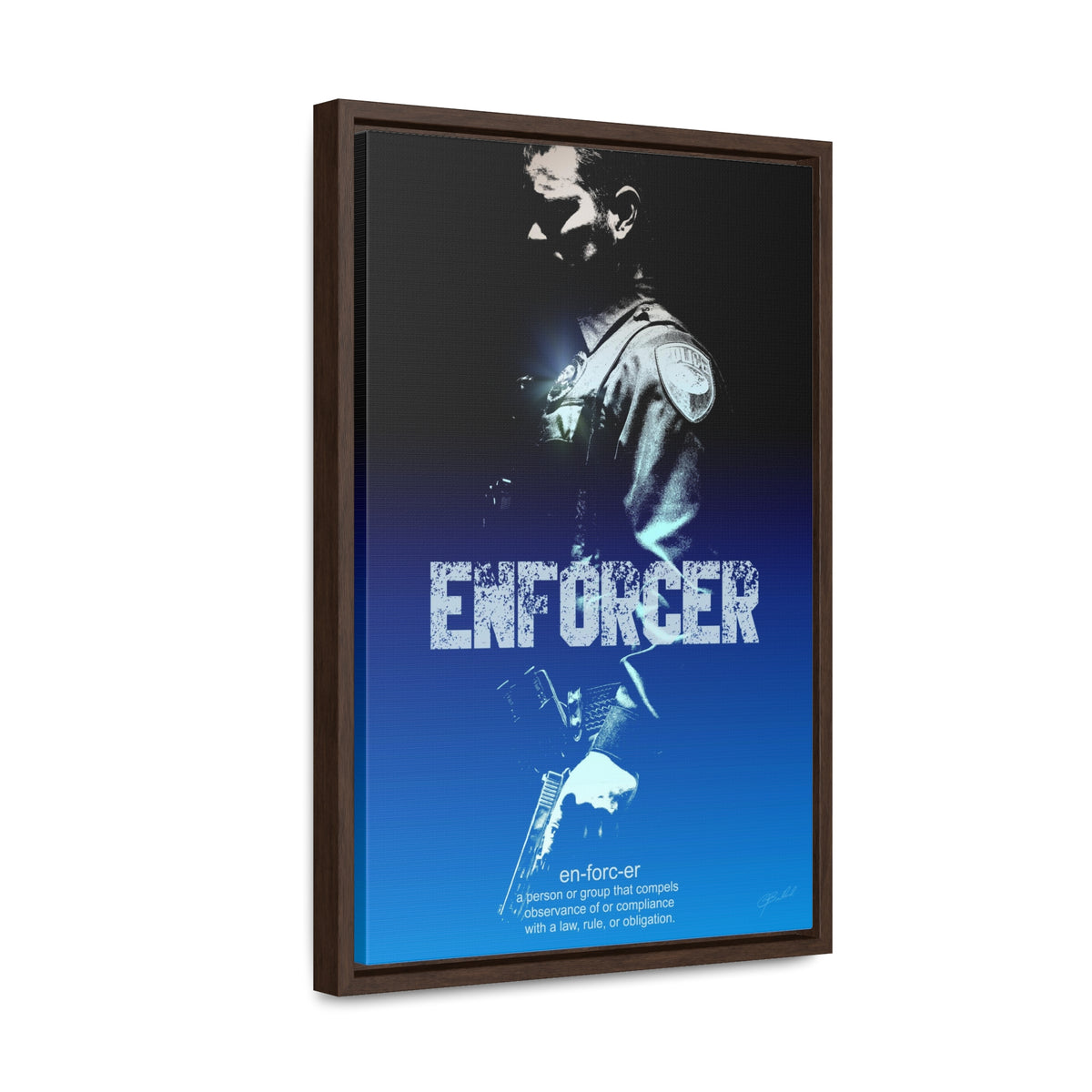 Enforcer - Framed Gallery Wrapped Canvas