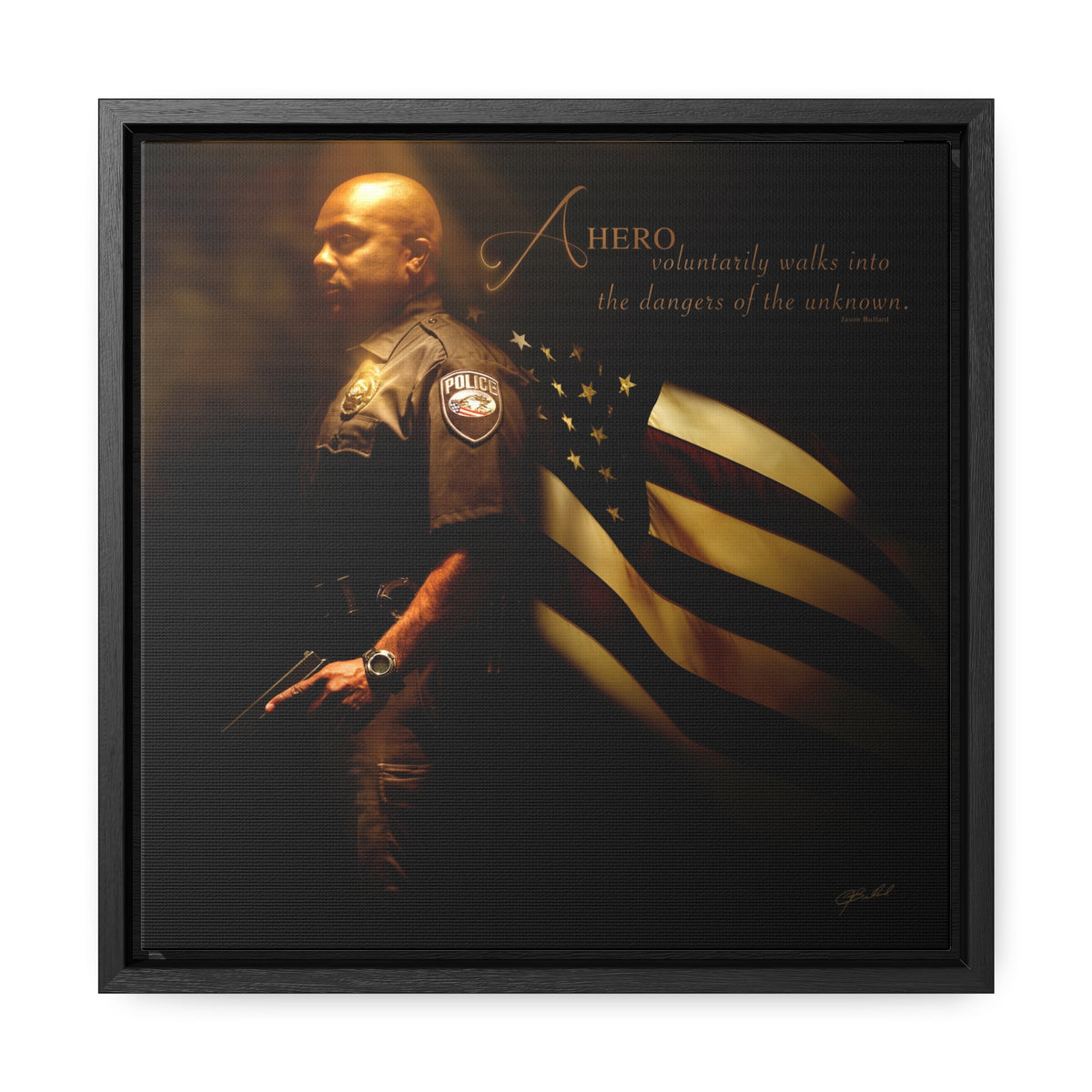 Copy of Heroes of a Nation (Law Enforcement) - Framed Gallery Wrapped Canvas