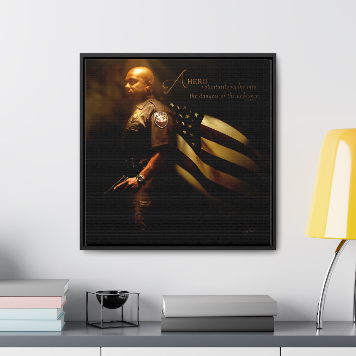 Copy of Heroes of a Nation (Law Enforcement) - Framed Gallery Wrapped Canvas