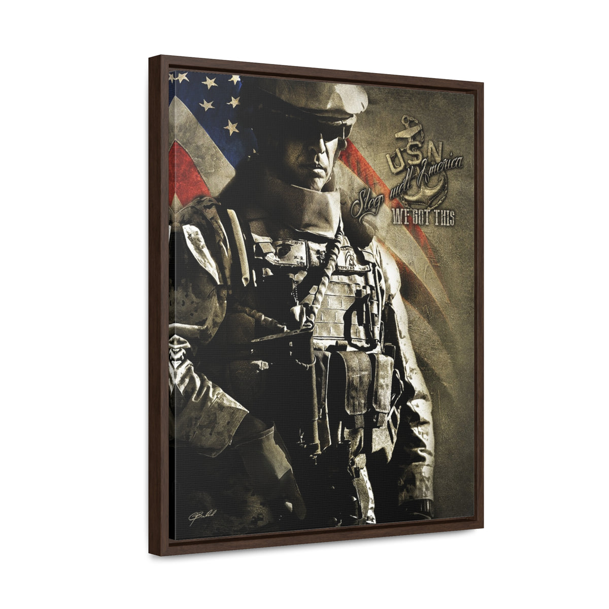 Sleep Well America - Framed Gallery Wrapped Canvas