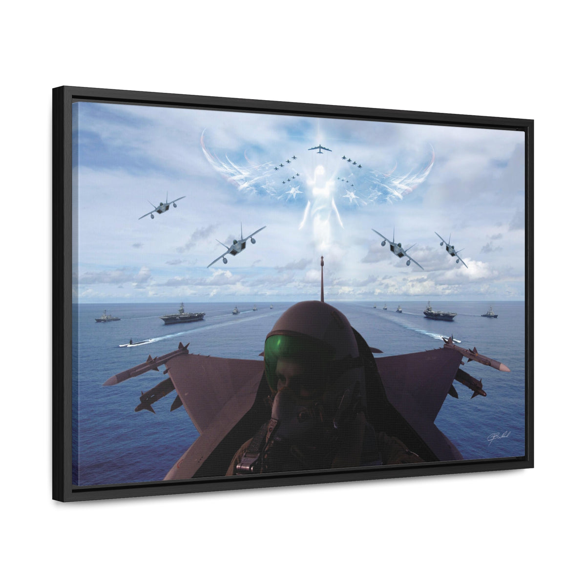 Angels Overhead - Framed Gallery Wrapped Canvas