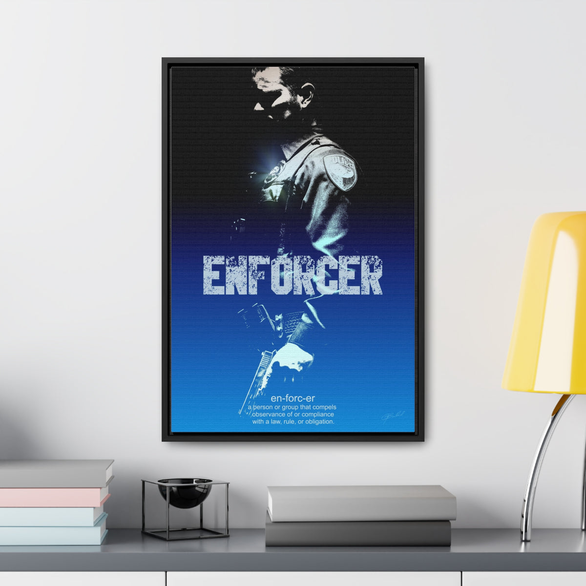 Enforcer - Framed Gallery Wrapped Canvas