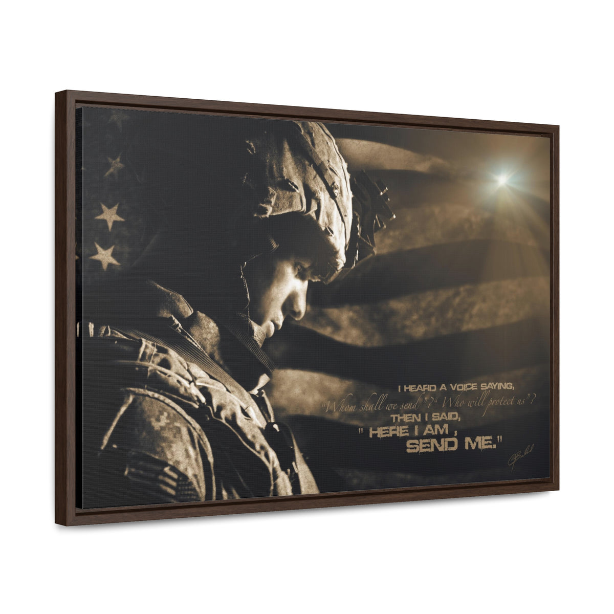 Send Me (Military) - Framed Gallery Wrapped Canvas