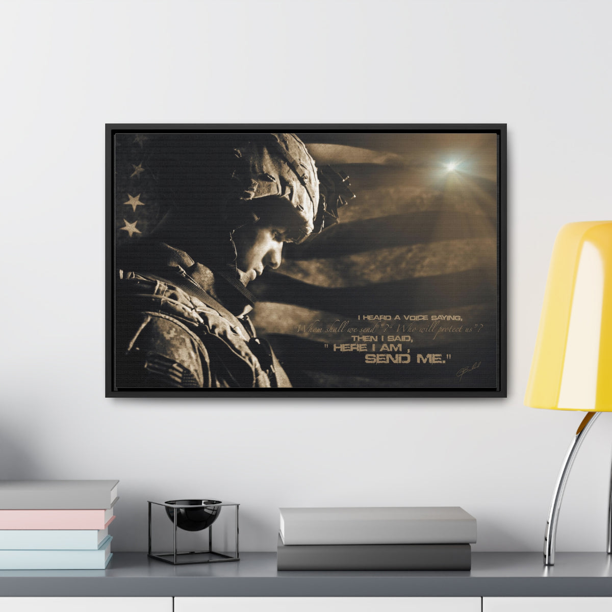 Send Me (Military) - Framed Gallery Wrapped Canvas