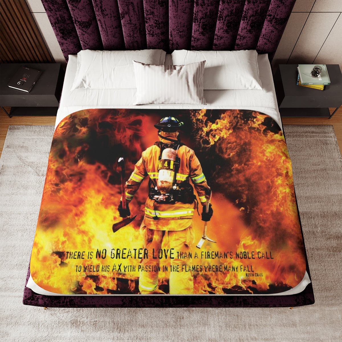 Fireman&#39;s Noble Call Sherpa Blanket, Two Colors