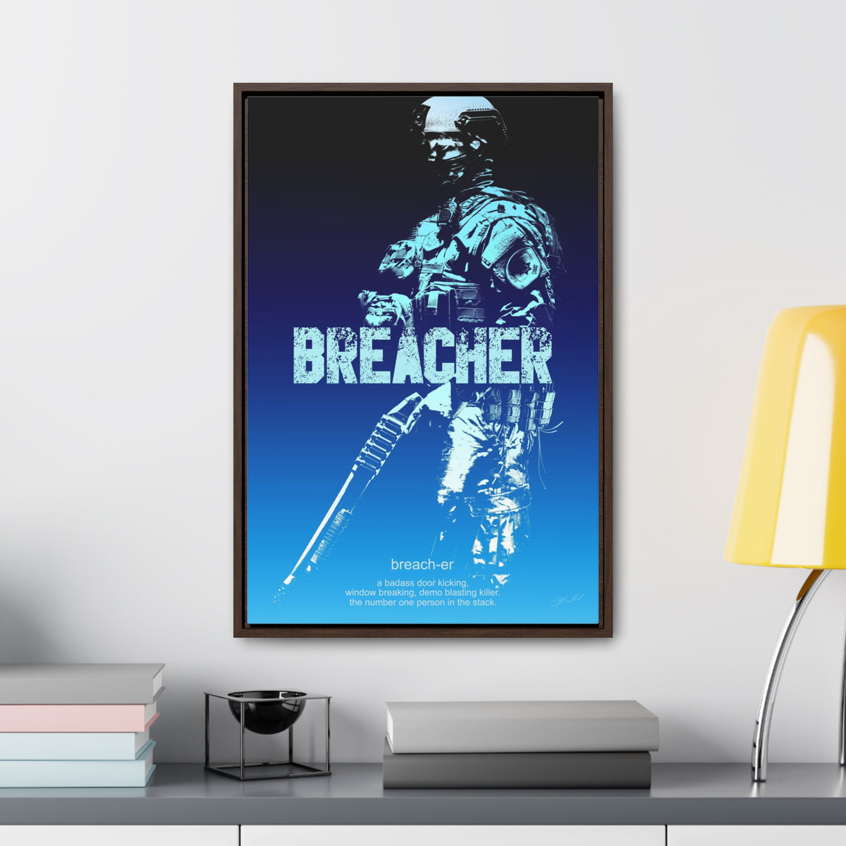 Breacher - Framed Gallery Wrapped Canvas