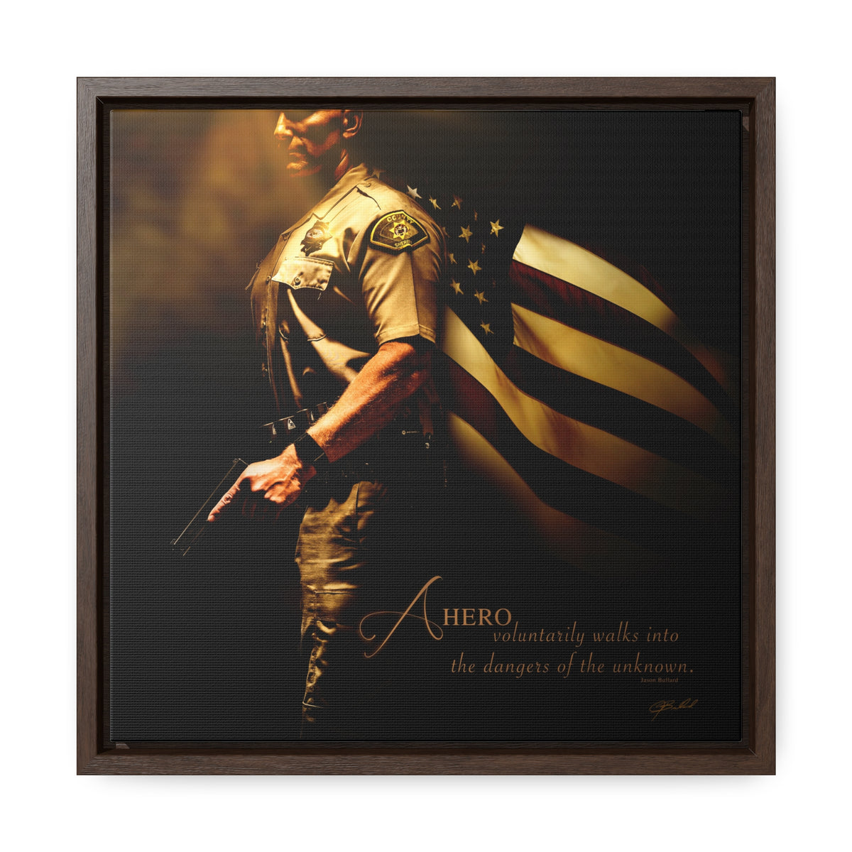 Heroes of a Nation (Sherriff) - Framed Gallery Wrapped Canvas