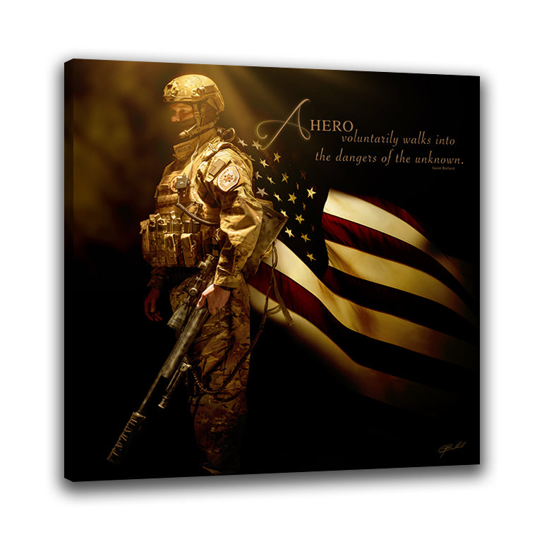 Heroes of a Nation (SWAT Sniper) - Wrapped Canvas