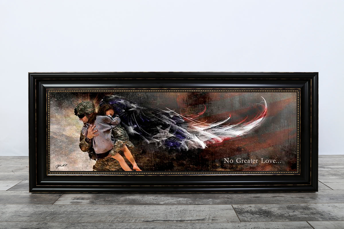 Military Rescue - Framed &amp; Textured Art