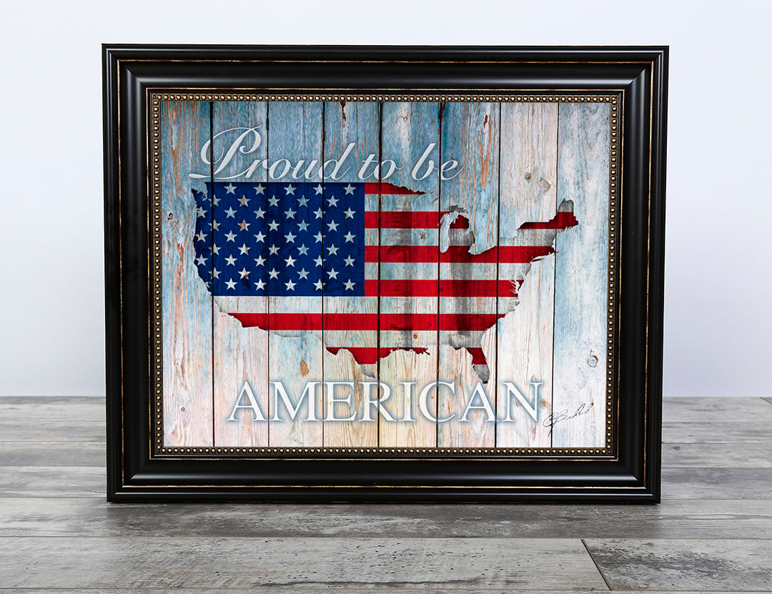 Proud to be American - Framed &amp; Textured Art